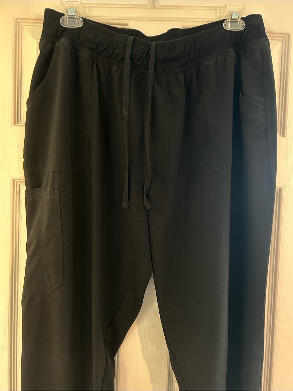 Dickies Black Cargo Medical Scrub Pants with Elastic Waist and Drawstring